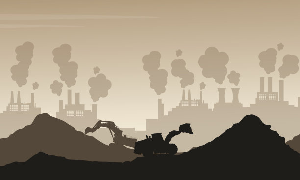 不良环境剪影与垃圾和污染工业图片下载