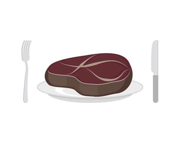 牛排在盘子里。炸肉片。新鲜多汁的猪肉或牛肉图片下载