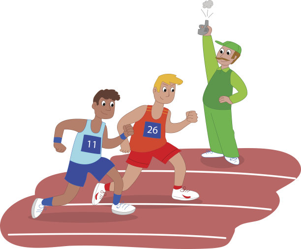 男人在赛跑矢量图片下载