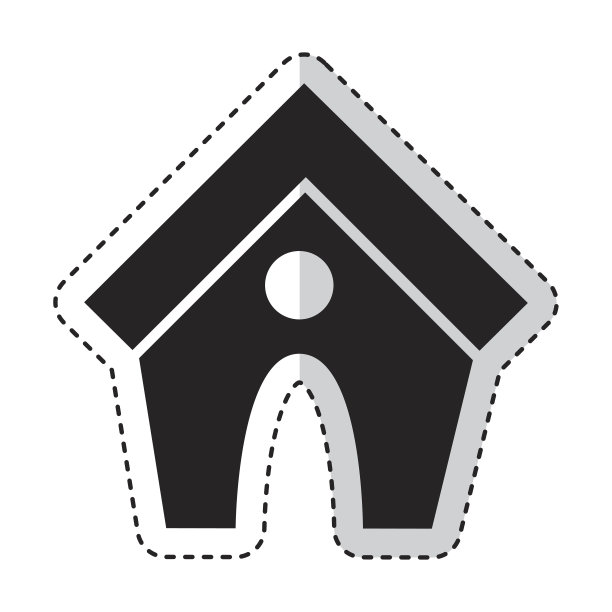 房子吉祥物孤立的图标图片下载