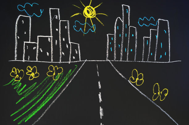 通往大都市的道路。图片下载