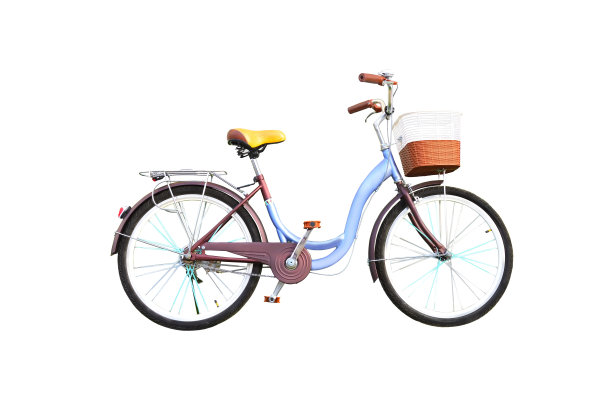 老式自行车上的白色背景。图片下载