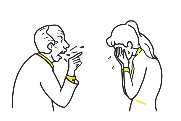 愤怒的老板对秘书大喊大叫素材图片