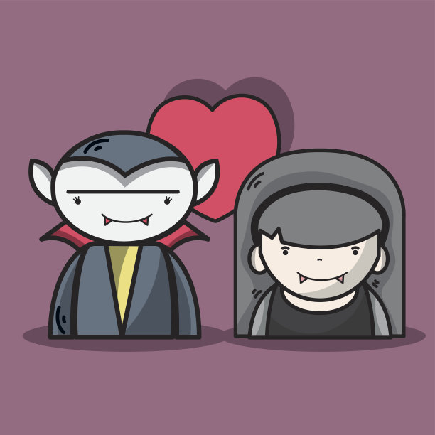 一男一女吸血鬼情侣真心相爱图片下载