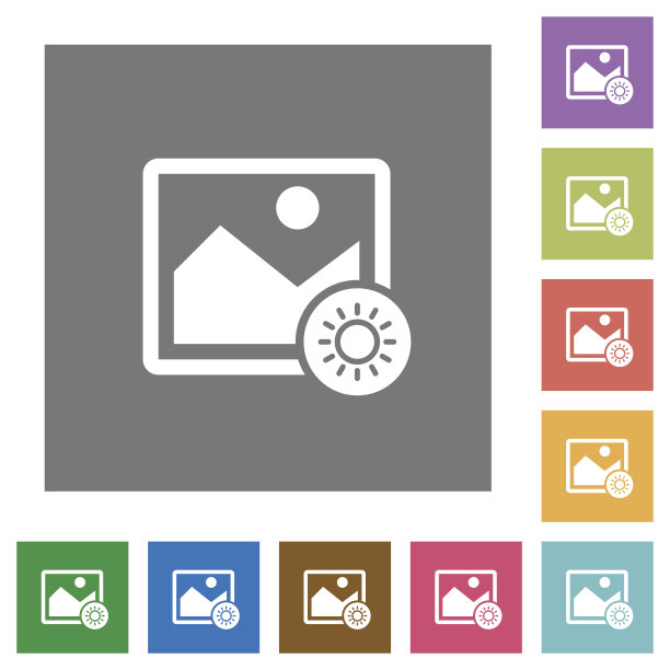 调整图像亮度正方形图标图片下载