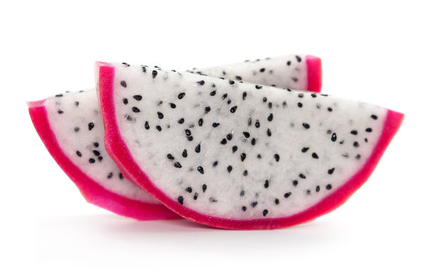 火龙果或火龙果在白色背景下分离素材图片