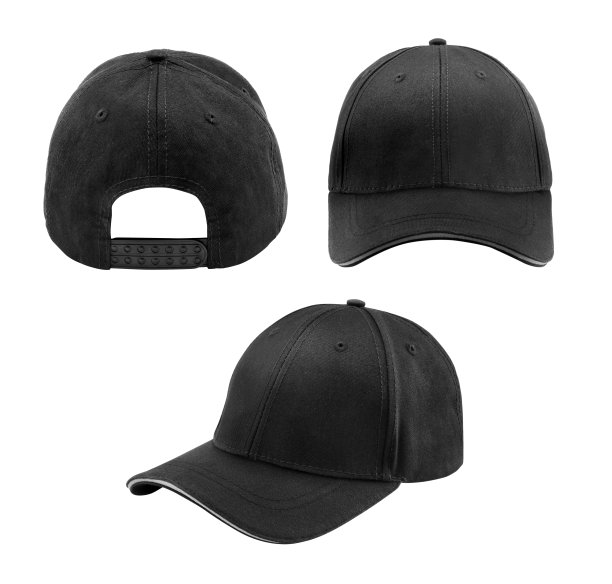 黑帽孤立在白色背景上图片下载