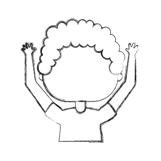 可爱的举起双手的小男孩图片下载