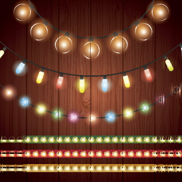 安装圣诞彩灯装饰图片下载