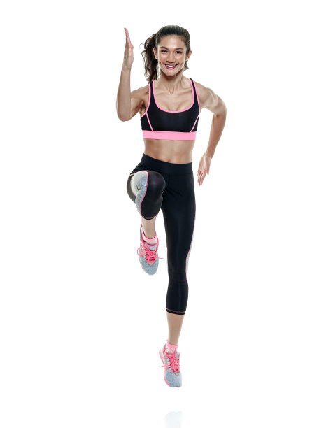 女性健身运动孤立图片下载