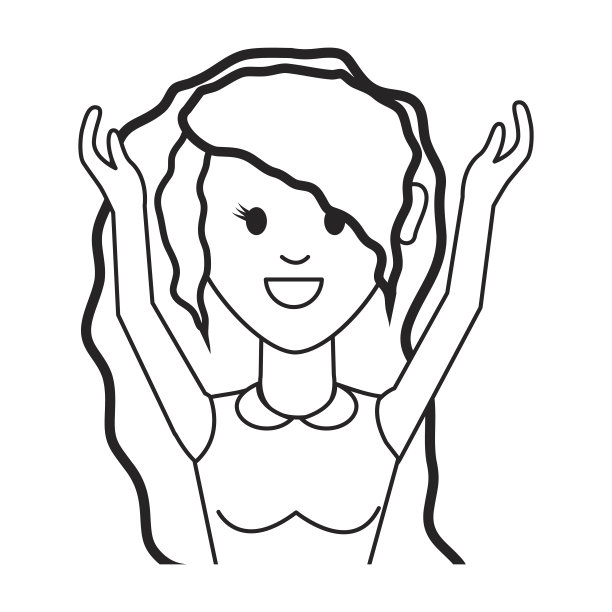 把穿衬衫的美女举起手来图片下载