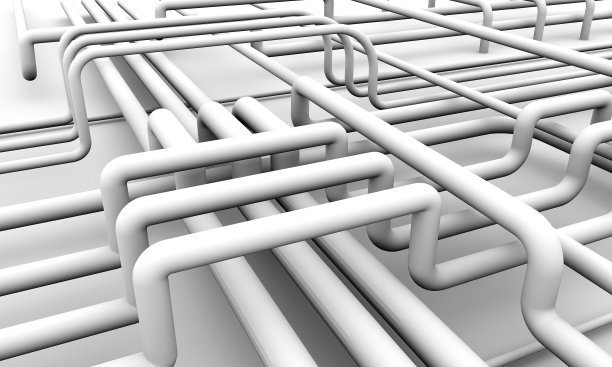 抽象彩色管道背景3D渲染图片下载