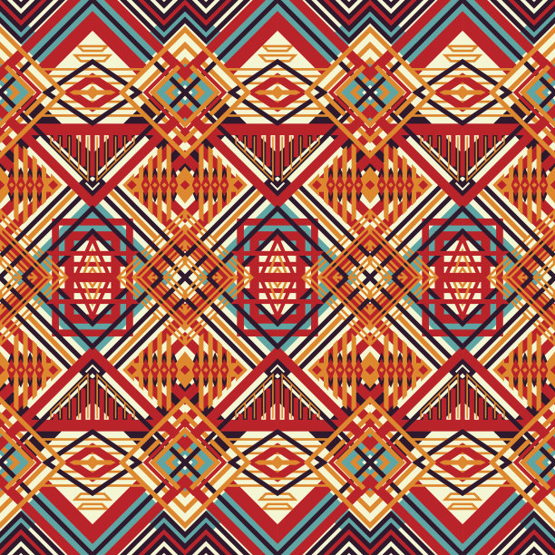 无缝的几何图案。素材图片