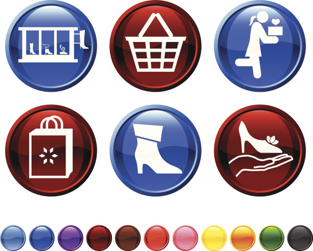 鞋销售版税免费矢量图标集图片下载