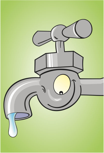 水龙头上挂着快乐的笑脸图片下载