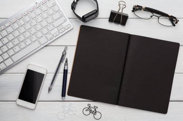 文具用品-平铺桌面图片下载