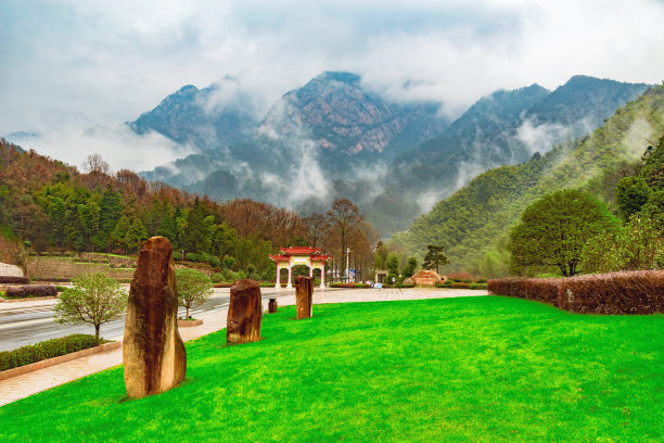 黄山国家公园入口景色。图片下载