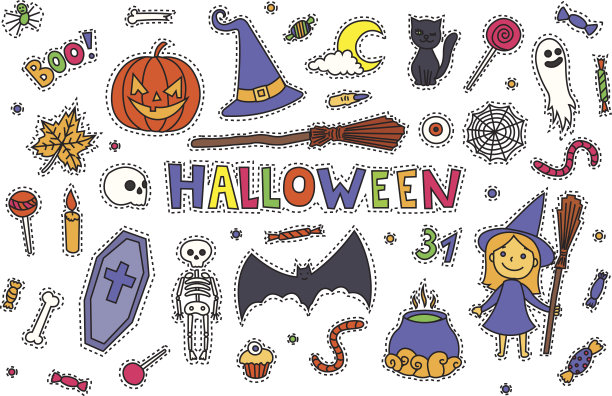 万圣节矢量图素材ID：154739278