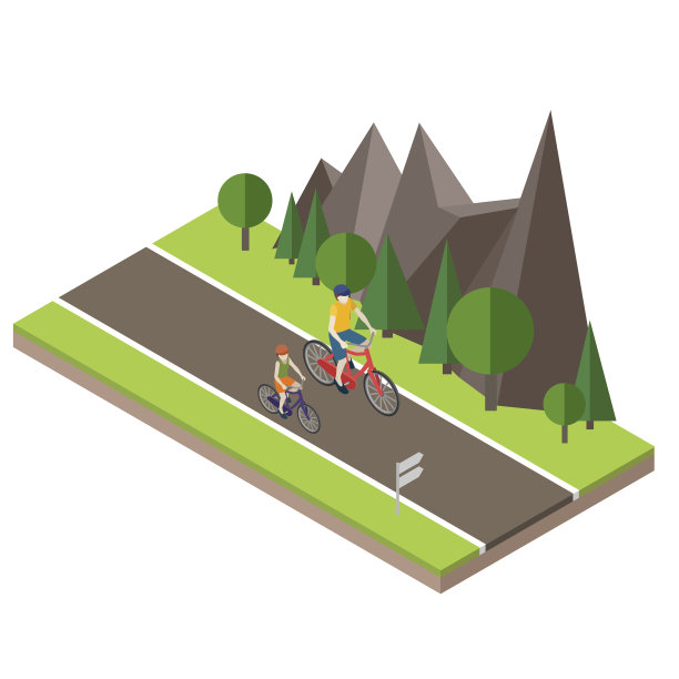 等距农村。夏天的道路。女人和男人骑在乡村夏天阳光明媚的道路或高速公路上图片下载