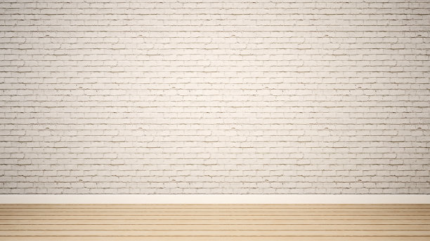 空房间和白色砖墙的公寓或家庭- 3D渲染图片下载