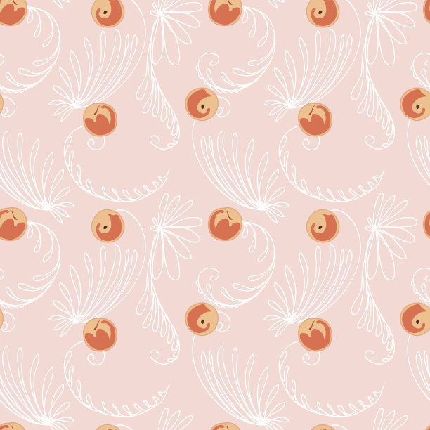 桃子无缝矢量模式图片下载