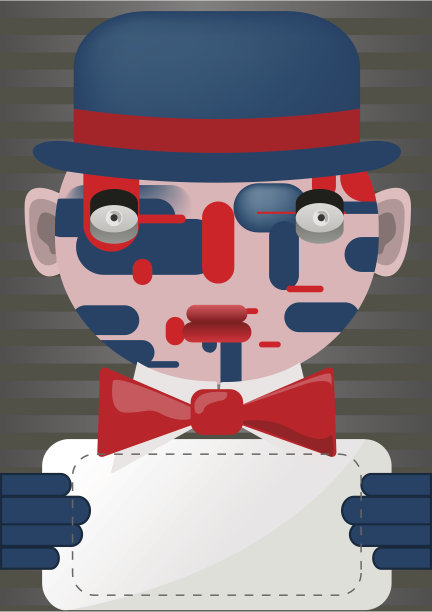 人物戴着圆顶礼帽，拿着一个盘子图片下载