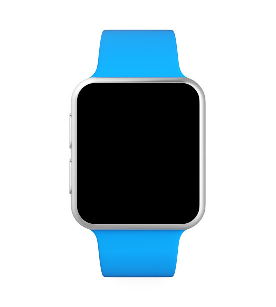 蓝色智能手表隔离图片下载