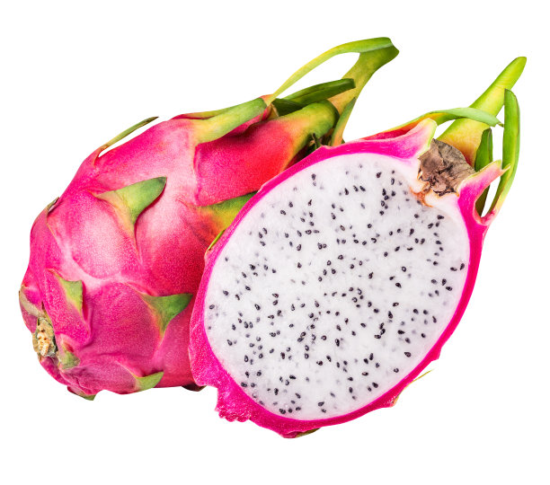 火龙果孤立在白色背景上图片下载