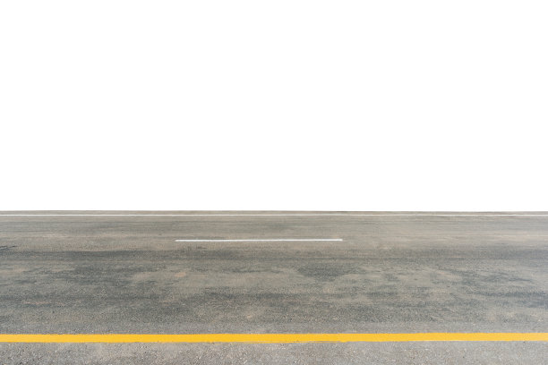 侧面的柏油路孤立在白色图片下载