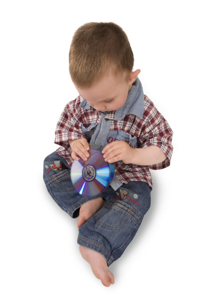 孩子和CD图片下载