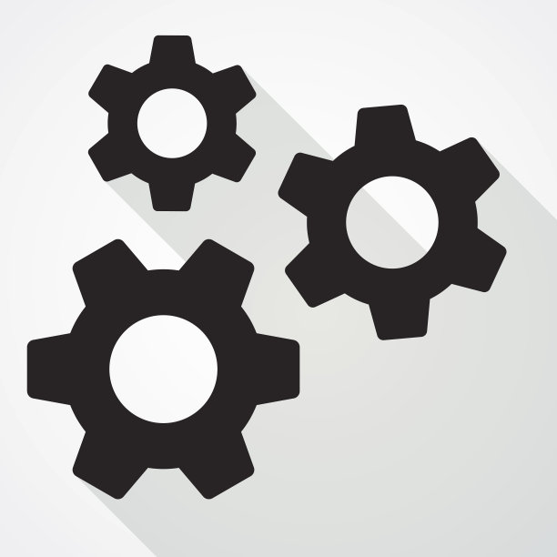 黑色齿轮图标图片下载