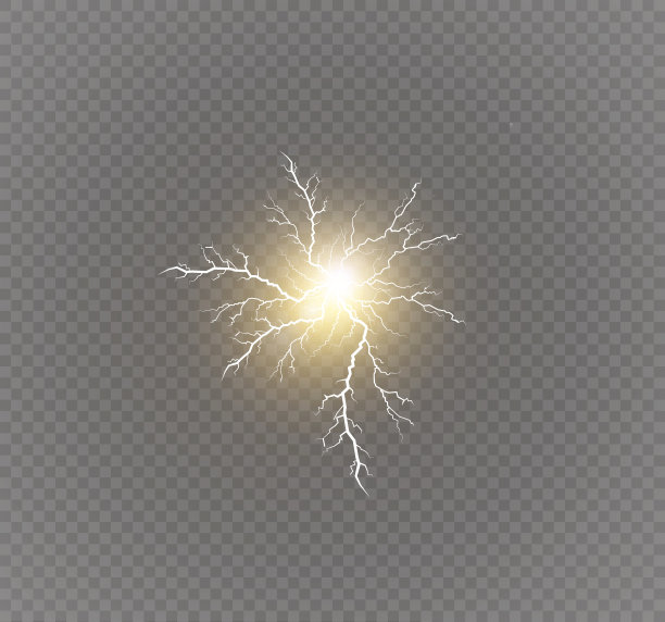 的闪电。魔术和明亮的灯光效果图片下载