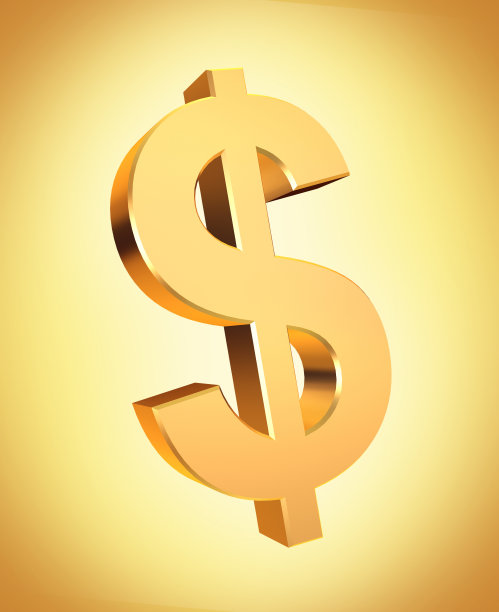 金元符号黄白渐变背景图片下载