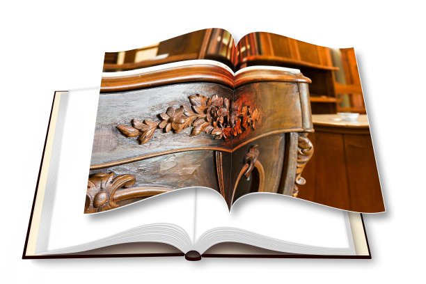 3D渲染图册与古董意大利家具的细节刚刚恢复-概念图像-我是在这个3D渲染使用的图像的版权所有者。图片下载