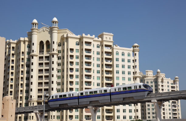 迪拜棕榈岛单轨铁路图片下载