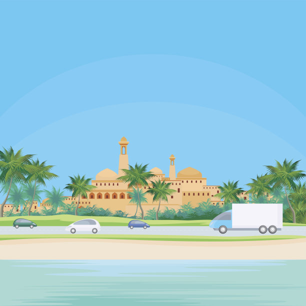 中东海滨城市图片下载