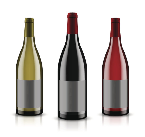 模型酒瓶。矢量设计。图片下载
