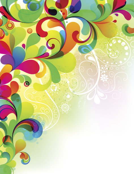 色彩丰富的矢量设计元素。图片下载