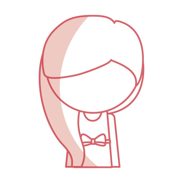 影子无脸可爱小女孩卡通图片下载