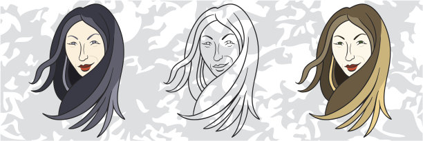 一个卷发女人的肖像图片下载