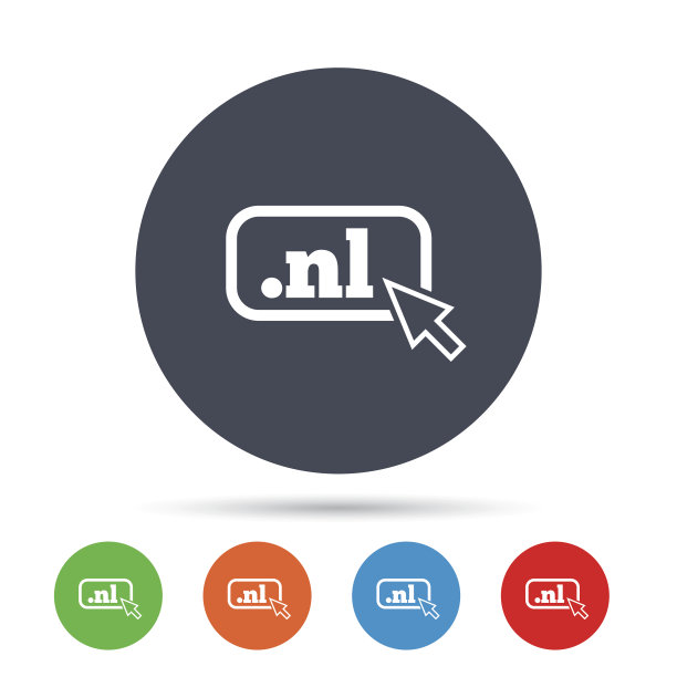域名NL符号图标。顶级互联网域名。图片下载