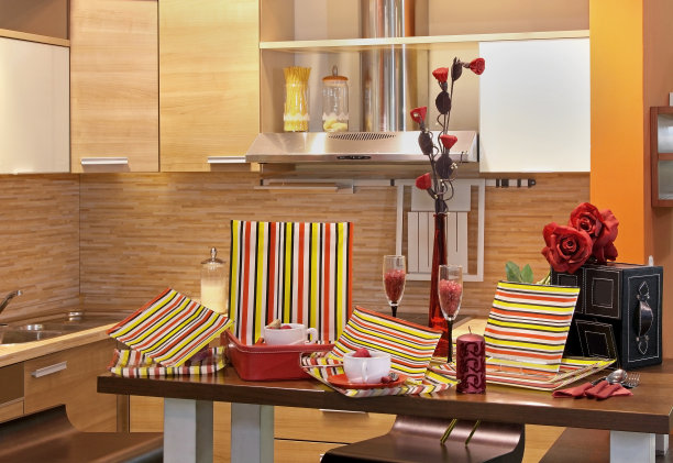 橙色的厨房图片下载