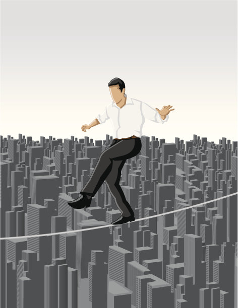 在高空走钢丝的人图片下载