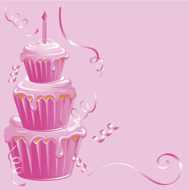 惊喜生日派对纸杯蛋糕图片下载