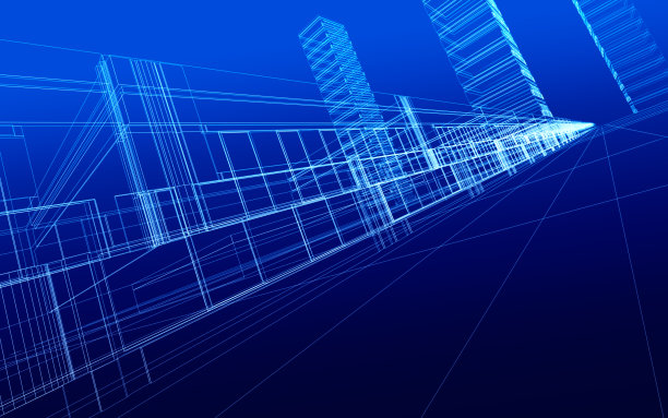 办公建筑线框图片下载