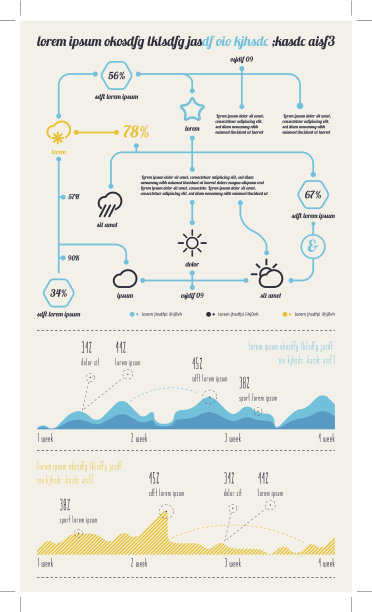 带有按钮和菜单的信息图元素图片下载