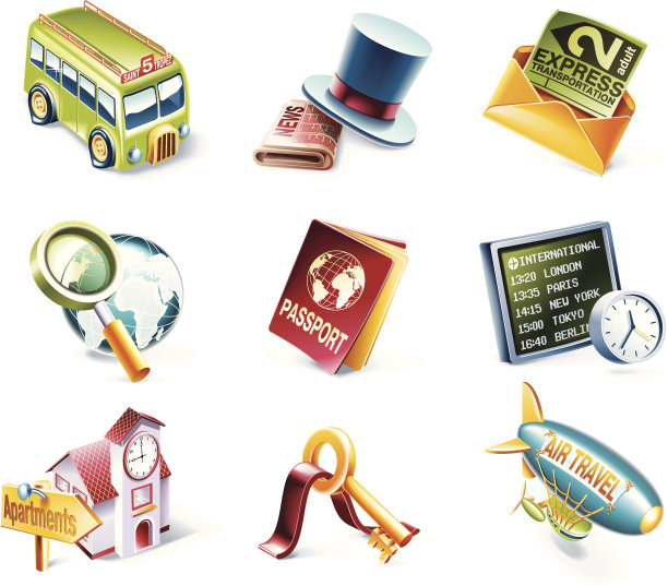 卡通旅游偶像套装图片下载