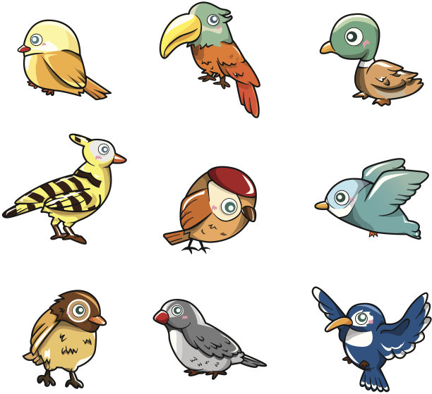 卡通小鸟图标图片下载