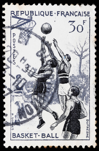 古法国篮球邮票图片下载
