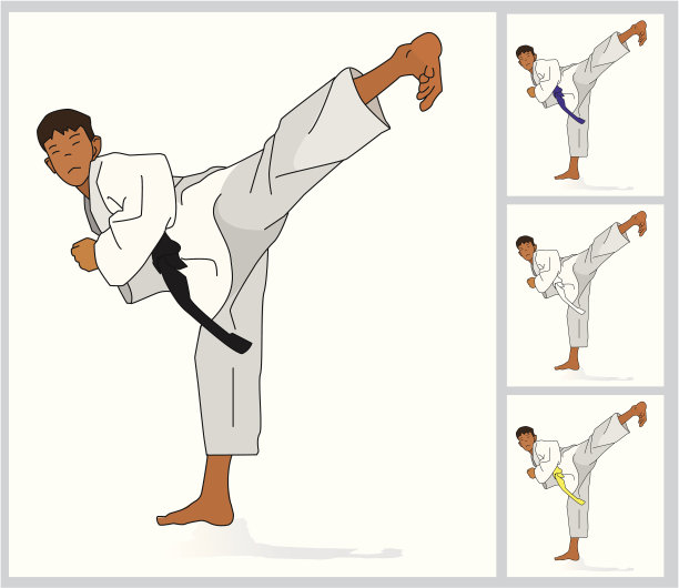 空手道踢男孩图片下载